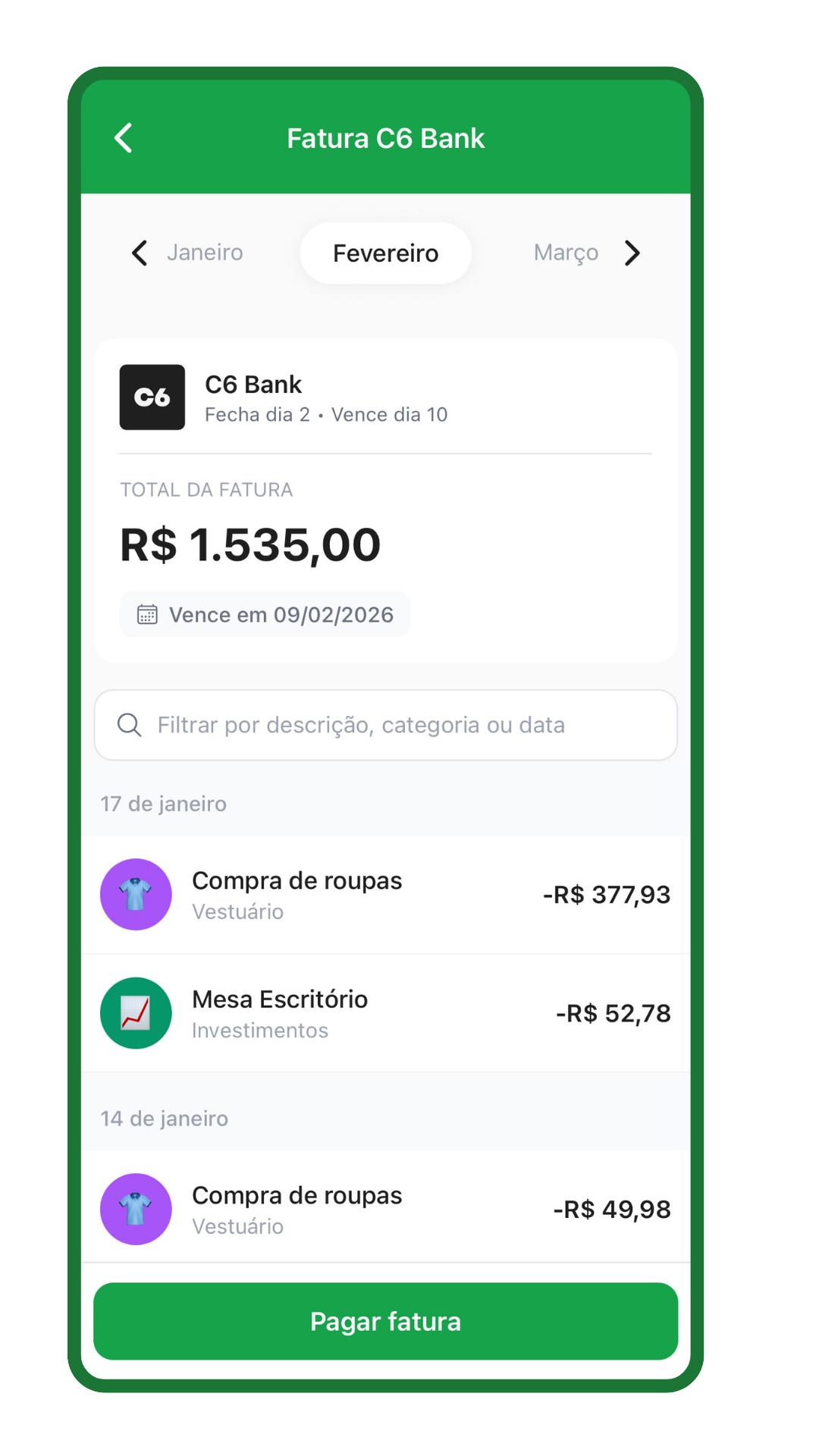 Cartão Finoka
